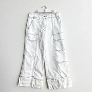 Anthropologie Maeve Women's Contrast Stitch Cargo Trouser